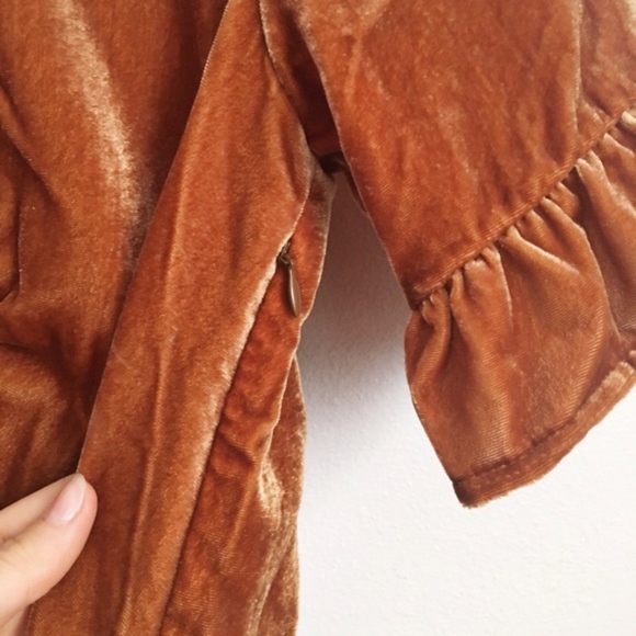 Madewell Velvet Daylight Top Vintage Gold Sz 2 NWT - Picture 3 of 6